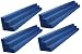 Blue XL Column Acoustic Wedge Studio Foam Corner Block Finish Corner Wall in Studios or Home Theater (4 Pack)