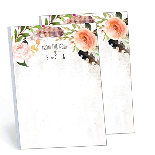 Garden Oasis Set of 2 Personalized Memo Pads Notepads, 2 pads - 50 sheets per pad. 5.5” x 8.5”. Made in the USA.