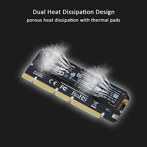 Image of Internal Solid State Drives - Compatible with samsung 960 970 evo pro wd black and more | M2 Key M and AHCI SSD to PCIe 4X 8X 16x Adapter PCB Compatible with Samsung 960 970 EVO PRO WD Black a
