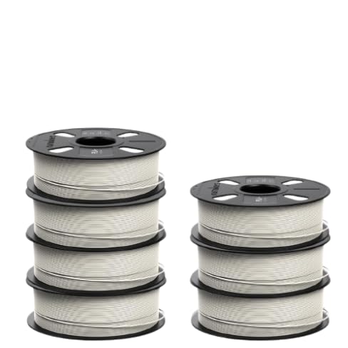 Numakers PLA + 3D Printer Filament 1.75mm, 1kg Spool, Dimensional Accuracy ±0.02mm, Smooth Printing for FDM 3D Printers (PLA + Cool Lithophane White - Pack of 7)-image-45