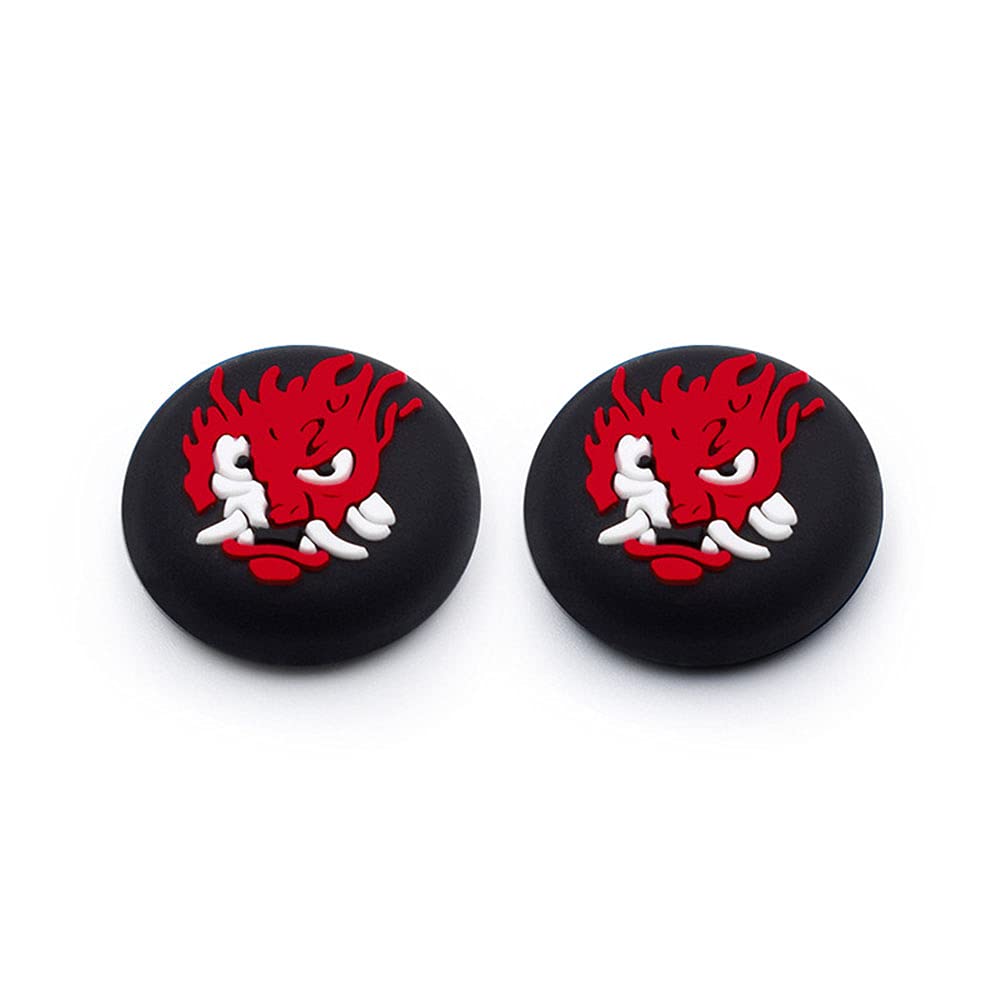 2 in 1 Analog Stick Joystick Rubber Silicone Cap Thumbstick Thumb Grip Cover Case Skin Joystick Grips for PS5 PS4 PS3 Xbox One Xbox 360 Controller (K)