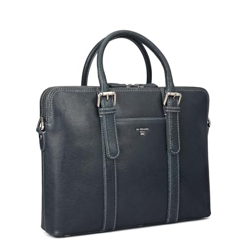 Image of Da Milano Leather Laptop Bag for Men & Women | Laptop Messenger Bag | Fits Up To 14 inch Laptop | Ideal for Office Purpose