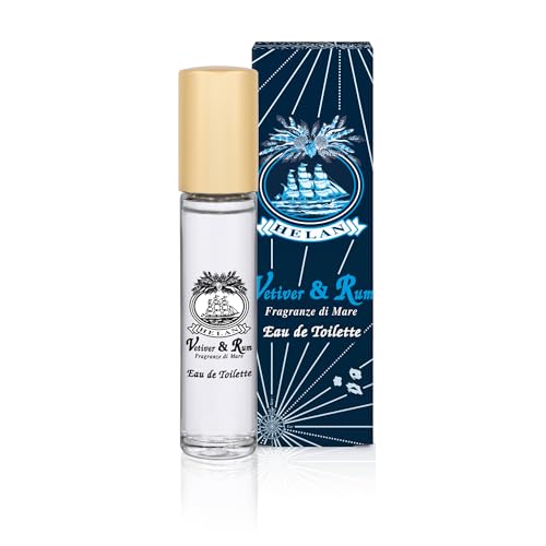 Helan Vetiver and Rum - Perfume para hombre con notas especiadas de clavo y pimienta negra, Eau de Parfum para hombre con fragancia cítrica floral de limón y lavanda, fragancia masculina, 10 ml