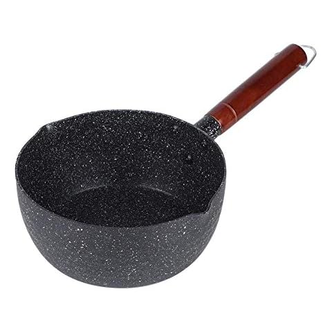 Sartén eléctrica antiadherente estilo japonés con mango de madera (18CM) Cover