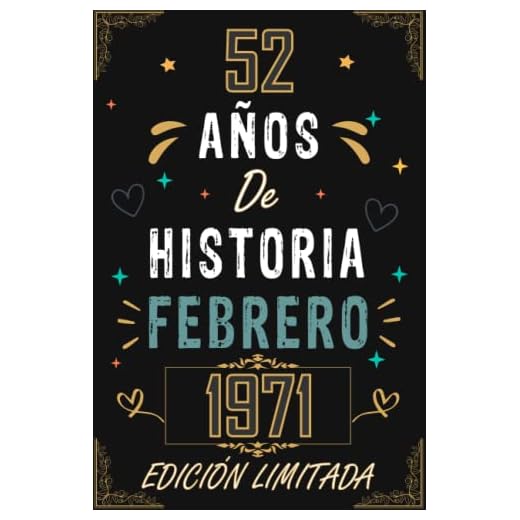 CUADERNO, 52 AÑOS DE HISTORIA FEBRERO 1971 EDICIÓN LIMITADA: Regalo de 52 cumpleaños para mujeres y hombres, ideas de 52 cumpleaños... un ... regalo de 52 cumpleaños para él/ella.