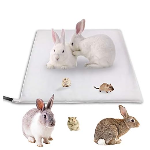 GABraden Guinea Pig Cage Heated Pad,Rabbit Bunny Heating pad with Anti-bite Protection Cover