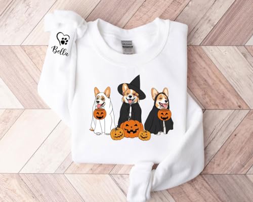 Pamaheart Custom Bulldog Halloween Sweatshirt, Halloween Ghost Dog Sweatshirt, Bulldog Dogs Sweatshirts, Ghost Dog Shirt4