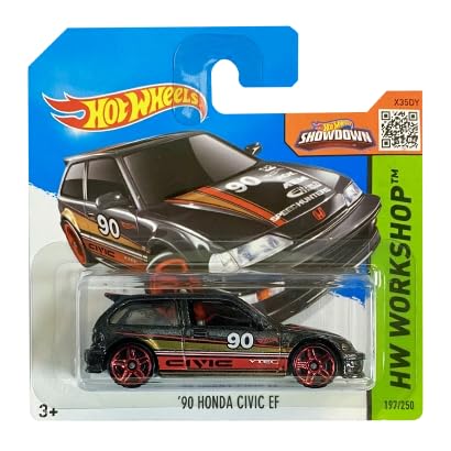Image of Hot Wheels 1:64 90 Honda Civic EF HW Workshop 3+ Yrs Age (Black)