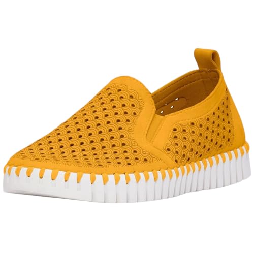Image of Ilse Jacobsen HORNBAEK Women's Tulip Slip-On Flat | Elastic Side Panels | Lightweight Flexible Comfort.