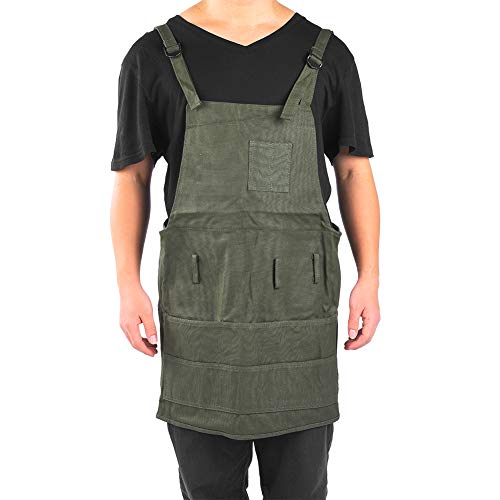 Tablier de peinture en toile Fdit avec sangles croisées et grande poche