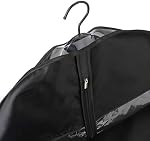 Foraineam paquet de 5 43 Sacs de housse de tissu de Oxford de Inch avec fermeture éclair et fenêtre transparente pour le voyage et le rangement, housses de protection de vêtements lavables pour les vêtements, manteaux, robes, chemises & Plus