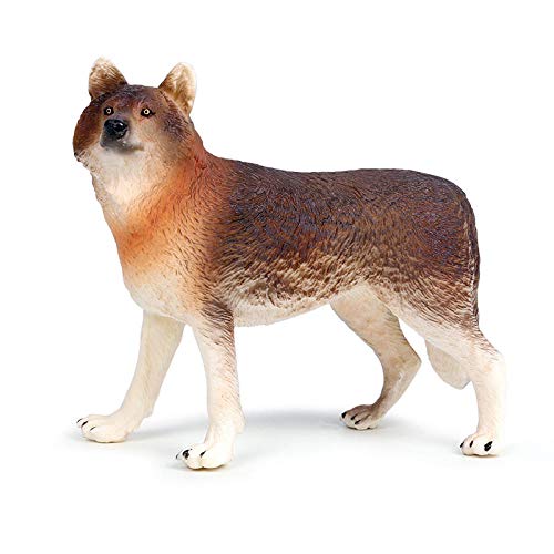 Statue de loup solide en plastique KELIEQA pour figurine animale décorative