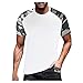 LAOLUO Homme T-Shirt Manches Courtes Été Imprimé 3D Col Rond Sport 2021 Nouveau, Tee Shirt Casual Couleur Unie Slim Fit Jogging Fitness Tops Patchwork Musculation Gym Pas Cher Hauts