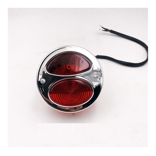 Feu arrière de moto 12V LED rouge avec clignotant arrière et éclairage plaque pour Bobber