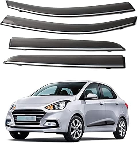 KCKEM Déflecteurs de Vent De Voiture pour Hyundai I10 2013-2018 Fenêtre Latérale Visières Pare-Pluie Pare-Vent De Porte Déflecteurs