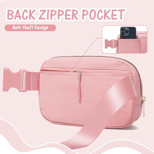 Image of 6-12 Year Old Girl Gifts: Personalized Birthday Gift for Her Sister or Daughter, Initial Crossbody Bag Fanny Pack Purse, Trendy Preppy Style (Light Pink-A)