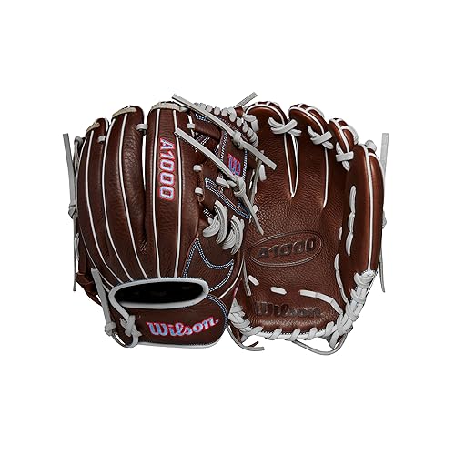 WILSON 2024 A1000 1787 11.75&rdquo; Infield Baseball Glove - Brown/Red/Blue, Right Hand Throw