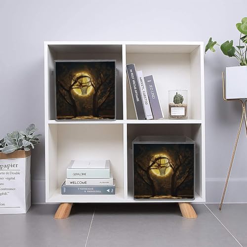 Boîtes de rangement pliables en forme de lune pour étagère - 6
