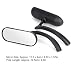Espejo lateral for motocicleta-2 piezas Espejo retrovisor ovalado mini negro for motocicleta...