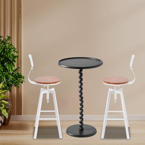 ZNLLQZN Juego de 2 taburetes de bar de altura regulable, taburete de cocina, taburete con respaldo, altura 63-83 cm, para cocina, salón, bar, cafetería