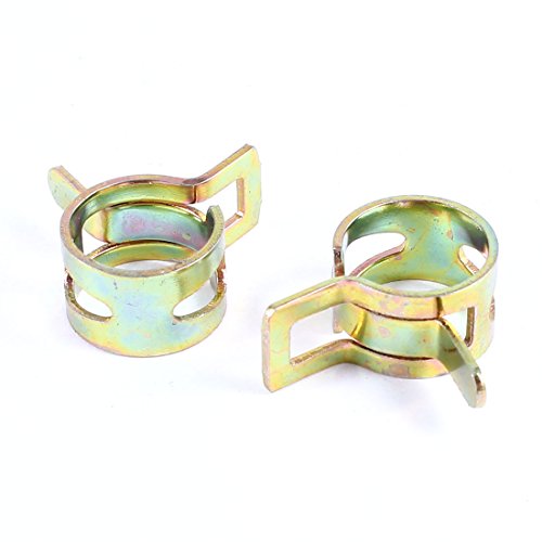 Aexit 2 Pcs Clamps 7-8mm Spring Loaded Silicone Vacuum Hose Pinch Kit Strap Clamps Clamp Clip