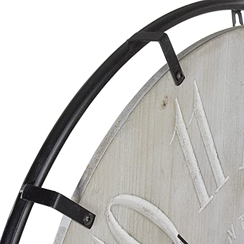 Reloj de Pared Redondo de Madera y Metal Northlight 23.5" miniatura 4