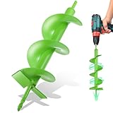 Yeesport 4' x 16' Heavy Duty Double Blade Auger Drill Bit - 3/8' Hex Drive, Ice & Garden Drill, Planting Spiral Hole Drill Bit, Bulb Planter Tool