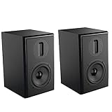 SAMTRONIC Passive Bookshelf Speakers 5.25' High Output Woofer and 4 inches Ribbon Tweeter Wood Color, Pair - Needs Amplifier or Receiver to Operate