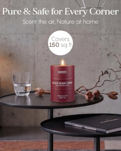 Image of M&SENSE Black Berry Cider Scented Soy Candles,11.3 oz Fall Candle Non Toxic,Aromatherapy Candle for Stress Relief Meditation Relaxing