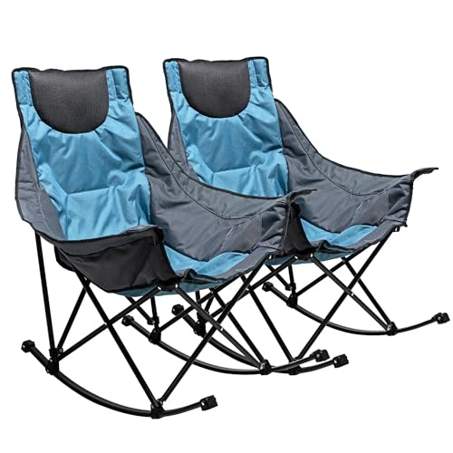 SunnyFeel Rocking Camping Chair - Luxury Padded Recliner