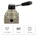 minkissy 3 Position 4 Way Hand Lever Valve Aluminum Alloy Pneumatic Air Control Valve Manual Control Suitable for Industrial Fluid and Gas Flow