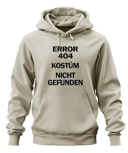 Printera Error 404 - Costume da programmatore per carnevale, Halloween, unisex, con cappuccio, colore naturale, XL