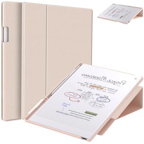 E NET-CASE Case for Remarkable Paper Pro Color 11.8"- Multi-Viewing & Auto Sleep/Wake Book Folio Cover with Built-in Pen Holder for Remarkable Paper Pro Tablet 11.8 inch 2024 Released (Rose Gold)