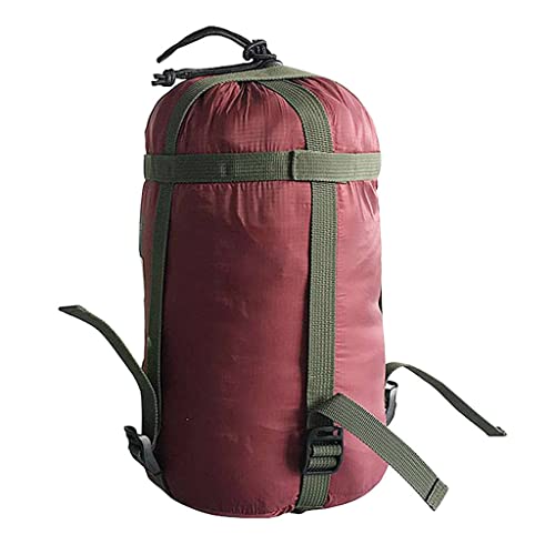 LoveinDIY Outdoors Ultralight Compression Stuff Sack Camping Sleeping Storage, Red