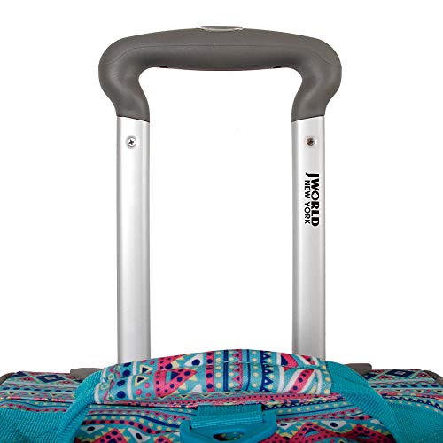 J World New York Duane Wheeled Duffel Bag, Mint Tribal, One Size
