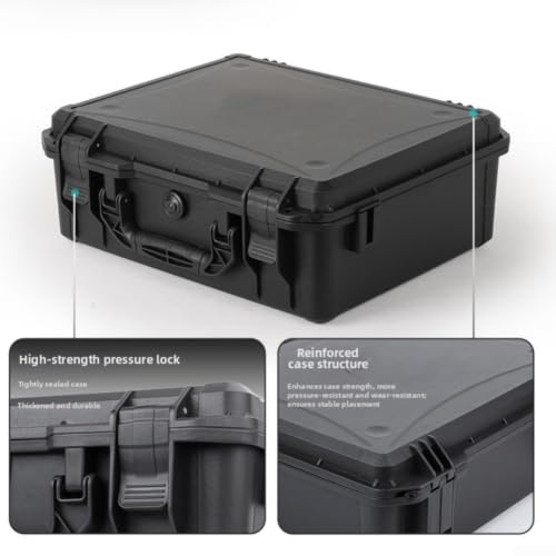 Funda para DJI Neo 2 bolsa impermeable de ABS y EVA con asa caja de transporte negra 8