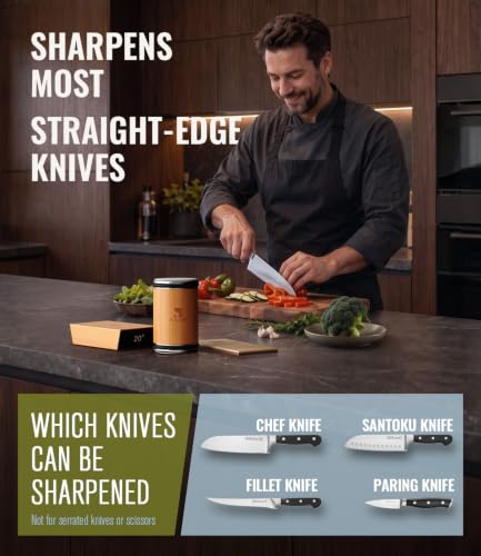 Rolling Knife Sharpener Kit, Magnetic Kitchen Knife Sharpener Roller - image 6