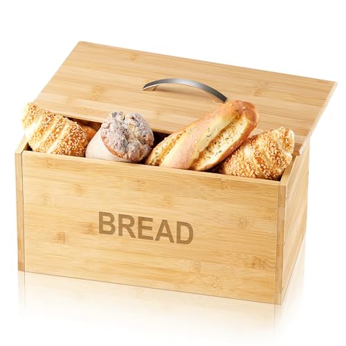 Bread Bin Bread Storage Box Removable Lid Compact Wood Wood Countertop Bread Storage for Kitchen Stylish, Eco-Friendly, and Practical Environmentally Conscious (Flat Pack) - Cosy Home Interiors Bread Bin Bread Storage Box Removable Lid Compact Wood Wood Countertop Bread Storage for Kitchen Stylish, Eco-Friendly, and Practical Environmentally Conscious (Flat Pack)