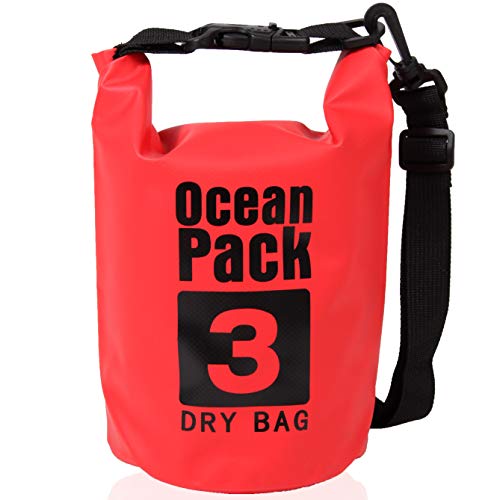 XENOBAG – Bolsa Impermeable – 3 o 20 litros, Dry Bag, Pequeña, Ocean Pack 3 o 20 l, Mochila Impermeable Resistente al Agua, Drybag con Correas Ajustables y Cierre de Seguridad