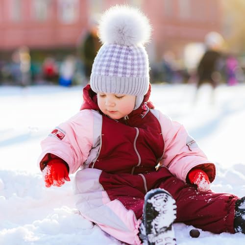 Image of ONESING 6 Pair Baby Gloves Toddler Gloves Toddler Winter Gloves Kids Gloves Winter Stretchy Knit Gloves for Kids Boys Girls