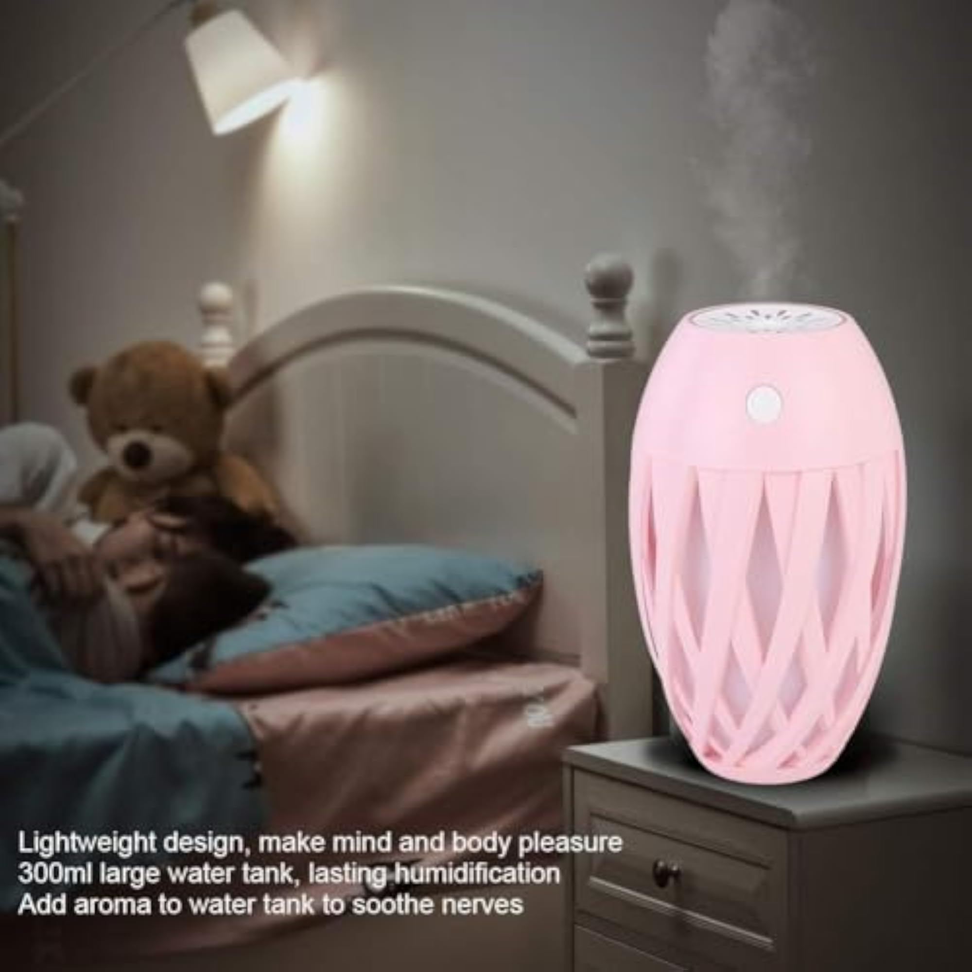 Mist Humidifier Aroma Diffuser with LED Night Light