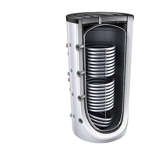 800L Pufferspeicher/ Heizungsspeicher- Warmwasserspeicher für Heizungswasser, mit 2 Wärmetauschern (auch als Solarspeicher geeignet), inkl. Isolierung. Für Trinkwasser siehe emaillierte EWS8B Reihe