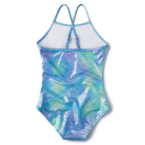Image of Girl's One Piece Adjustable Phantom Shining Fish Scale Swimsuit