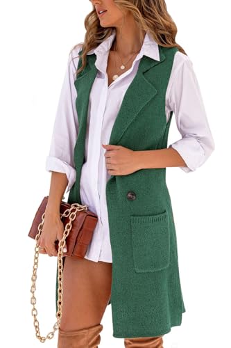 IDEALSANXUN Womens Long Sweater Vest Fall Winter Sleeveless Knit Cardigan Outerwear2