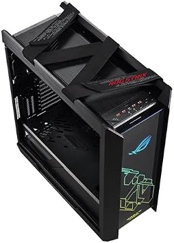 ASUS ROG Strix Helios GX601 RGB Mid-Tower Gaming Case, Pre-Installed 4x140mm Fans, ATX/EATX, Tempered Glass, Aluminum Frame, GPU Braces, 420mm Radiator Support, Aura Sync,