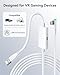 INIU 16ft Premium VR Link Cable with Charging, USB 3.0 Compatible with Meta Quest 3s Oculus Quest 3/2/Pro, Pico 4, PC VR & Steam VR - Perfect White VR Accessory, Ideal Gift Choice