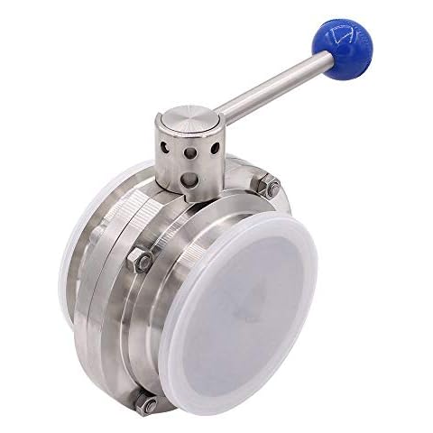 dernord Sanitär Drosselklappe mit Pull Griff Edelstahl 304 Tri Klemme Clover 4 Inch Cover