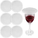 Stainless Steel Drink Covers Wine Glass Cover Keeps Debris Out Cup Covers Wine Glass Lid Mesh Ventilated Discs for Beverage Cover Outdoors Ventilation Reducing Splashing (6 Pieces)