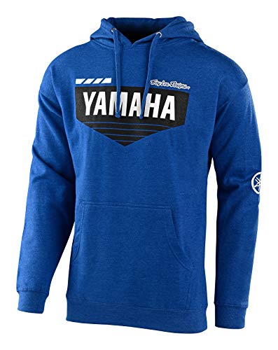 Troy Lee Designs Official Mens Yamaha L4 | Fleece | Pullover | Hoodie (Royal Heather, XL)