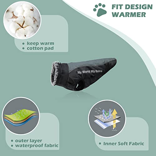 Estefanlo Dog Coat,Warm Dog Jacket Winter Coat Paded Dog Vest Reflective Dog Cold Weather Coats With Harness Built In Waterproof Dog Snow Jacket With Zipper Dog Clothes (Xl) Black #TOP3